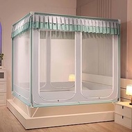 JUSHZ Travel Mosquito Net Double Bed Canopy for Double Bed Single Bedroom Curtains Frame Draperies B