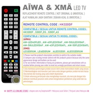 AIWA / XMA 320DF SMART ANDROID LED TV REMOTE CONTROL (ORIGINAL or HQ REPLACEMENT)