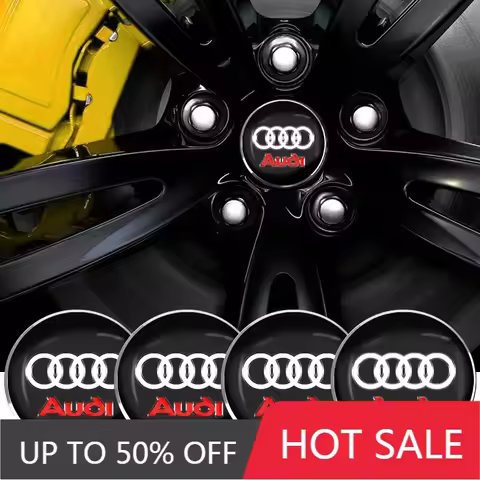 4x 56mm Car Wheel Center Hub Cap Emblem Decal Wheel Sticker For Audi B9 B8 B7 B5 B6 A1 A7 A8 Q2 Q3 Q