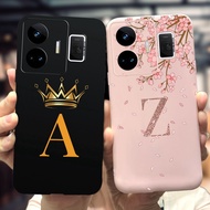 For Realme GT Neo 5 Case RMX3706 Phone Cover Luxury Custom Name Letters Shockproof Bumper For Realme GT3 5G RMX3709 Casing