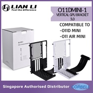 Lian Li PC-O11D Mini Vertical GPU Bracket Kit w PCI-E 3.0 Riser (Black/White) compatible O11D Mini / O11 Air Mini