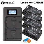 LP-E6 LP E6 LPE6 E6N Baery   LCD Dual Charger For Canon EOS 5DS R 5D Mark II III 5D 6D 7D 70D 80D EOS 60D for Canon Came