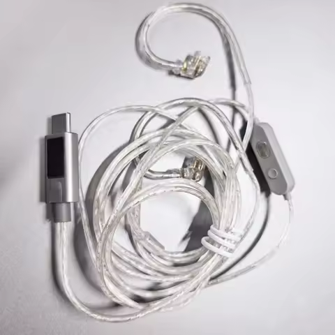 KZ M2 Dual Silver-Plated Upgrade Cable , High-definition With Dual Mic USB Type-C Earphone Upgrade C