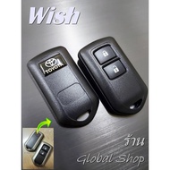 กรอบกุญแจรีโมท Toyota Wish โตโยต้า แบบ 2 ปุ่ม (( สินค้าส่งจากในไทย ))