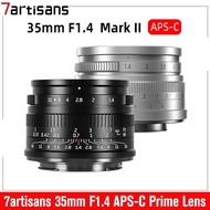 yuan6 7artisans 7 artisans 35mm F1.4 APS-C Prime Lens For Sony E A6600 ZV-E10 FUJI FX Canon EOS-M M50 Micro 4/3 epm1 Nikon Z5 Canon RF DSLRs Lenses
