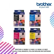 Brother LC-563BK / LC-563C / LC-563M / LC-563Y  Black, Cyan, Magenta, Yellow Genuine Ink Cartridge