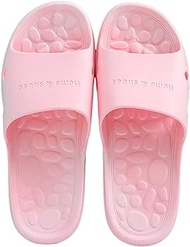 2 Pcs Reflexology Therapy Shoes Acupressure Massage Slippers Non-Slip Massage Shoes for Bath Shower Christmas Relaxing Gifts for Parents Men's and Women's Home Slippers (EU 38-39, Pink)