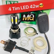 Led Headlight C6 3 Heart LED H4 Bright Strong (With TEST CLIP)