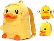 B.Duck Kid Backpack, 3D Duck Children Book Bag for Kids School and Travel