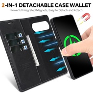 PU Leather 2-in-1 Detachable Wallet Case For Google 9 Pro XL Pixel Detachable Wallet Case Cover For 