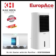 EuropAce ECO7500DWH : 5L AIR COOLER w PURIFIER (with TRUE HEPA and IONIZER FILTRATION) - 3 YEARS MOTOR WARRANTY