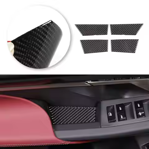 Car Soft Carbon Fiber Interior Protection Accessories For BMW 5 Series i5 G60 2024 2025 Door Storage