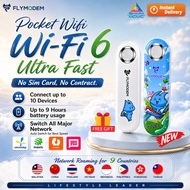 【FREE 5GB DATA 】FlyModem M86 Pocket WiFi 4G LTE WiFi 6 | 4 Telco Switchable | 10 Hours 1 Full Charge