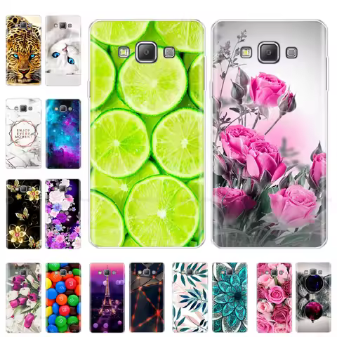 Silicon Phone Case For Samsung Galaxy A3 2015 Flower Cat A300 Soft TPU Back Cover For Samsung A3 201