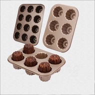 ❉ Canele Mold Cake Pan 6/9/12 Cup Non-Stick Cannele Muffin Cupcake Bakeware Cake Mould Baking Tool