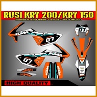 ♞ ✿ ↔ Rusi KRY 200, Rusi KRY 150 decals sticker, Laminated