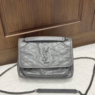 YSL聖羅蘭灰色 Niki小號，經典百搭款