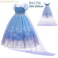 Frozen Elsa Costume Girl Birthday Party Princess Dress Kids Holiday Performance Costume Halloween El