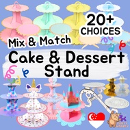 [SG Seller] Disposable Cake Stand Cupcake Dessert Stand 3 Tier for Party Celebration Decoration Cake Display Stand