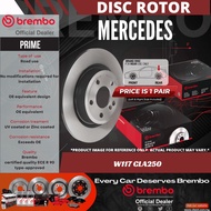 Brembo Brake Disc Rotor Mercedes Benz W117 CLA250 AMG Line 295mm Belakang C117 Genuine