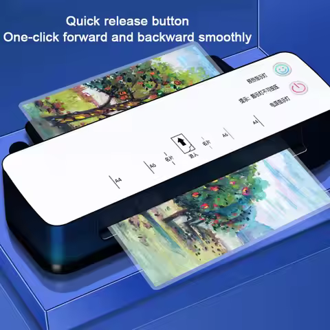 A4 Film Laminator Photo, Menu, Adhesive Film Laminator Office Fully Automatic Thermal Laminating Min
