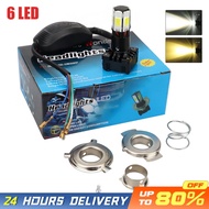 3500LM Universal Motorcycle 6LED Headlight H4 White Super Bright Waterproof Headlight For Motorcycle