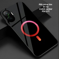 Glossy Glass Softcase hp poco F7 - Kesing hp poco F7 -Casing poco F7 (GM 001)