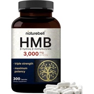 NatureBell HMB 3,000 mg Per Serving | 300 Capsules, 3X Triple Strength HMB Beta-Hydroxy Beta-Methylb