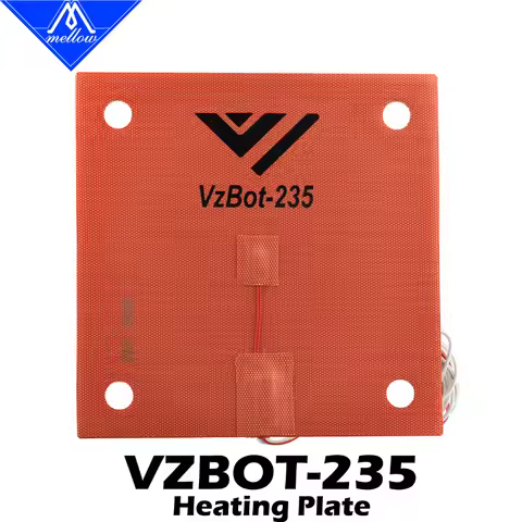 Mellow Top VZ235 Flexible 220x220mm Silicone Heater 150C Safeguard 110V 220V Heated Bed Build Plate