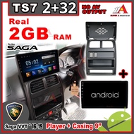 2+32 [TS7] Proton Saga VVT '16-19 2GB Ram Android Player 9" inch IPS Screen SPRD 1.3GHz Car Android 