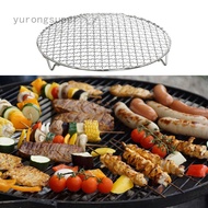 Round Stainless Steel BBQ Grill Roast Mesh Net Non-Stick Barbecue Baking Pan