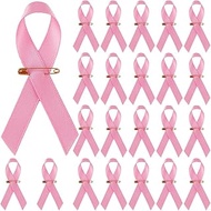 200Pcs Pink Ribbon Brooch Pin Bulk Polyester Breast Cancer Women Awareness Month Pins Hope Fundraisi