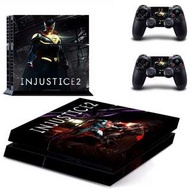 全新 Injustice 2 PS4 Playstation 4保護貼 有趣貼紙 包主機底面+2個手掣) GYTM0977