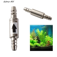 DELMER CO2 Check Valve, 4mm Non-rust CO2 One Way Check Valve, CO2 System Diffuser Stainless Steel Si