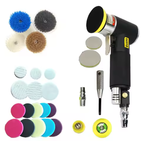 Orbit Air Sander Mini Portable Pneumatic 2"/3" Grinding Machine Set for Car Polishing High Speed Air
