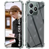 Soft Silicone Bumper Cover Clear TPU for Realme C63 C61 -Clear