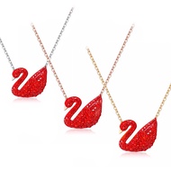 Dây chuyền nữ cute titan thiên nga đỏ dễ thương không đen không gỉ xài nước tốt - Người Đẹp Vì Lụa