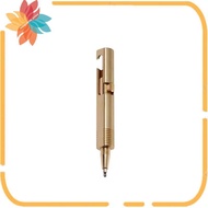 Quick Release Brass Cylindrical Bolt Ballpoint Pen Writing Portable Pocket Travel Business Signature