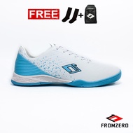 Fromzero - Sepatu Futsal Fromzero Starkia 38 - 44 In White Blue Original