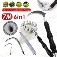 7 Meters Telescopic High Pruning Branch Shears Saw Tree Cutter kelapa Fruit Picker viral Galah Penga