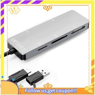 【W】Multifunctional Memory Card Reader Type-C & USB A Card Reader XD+CF+MS+SD+TF/M2 Reader Multi-Card