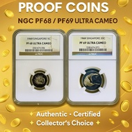 ✨ 1969 Singapore 5 Cents & 20 Cents Proof Set (NGC Graded) ✨
