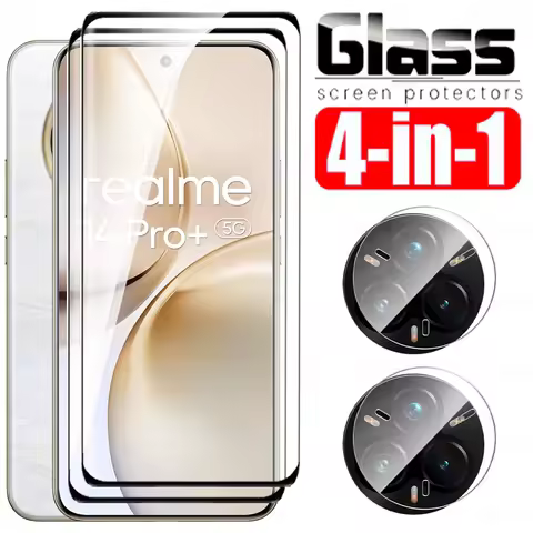 4-in-1 Curved Glas For Realme 14 Pro+ 5G Tempered Glass Realme14 Pro Plus Realme14Pro ProPlus 14Pro 