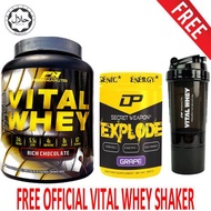 Vital Whey Halal 2kg/4.41lbs,100% Whey Isolate With 24g Protein, 67 Servings(Chocolate Milkshake) + 
