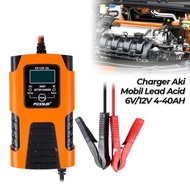 Cas Charger Aki Otomatis Mobil Motor 130W 12/24V 150Ah FOXSUR - 150aH FOXSUR