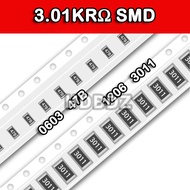 100PCS 3.01KRΩ SMD Resistor accuracy1%   47B 3011 IC