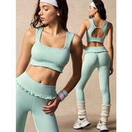 Women's casual outdoor tracksuit, including blue top and leggings | Naa 7-12 days