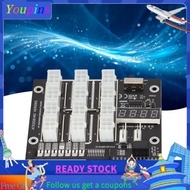 Youpins Mining GPU Breakout Board  12 Port Mining Breakout Board Flash LED Electronic On/off Switch 