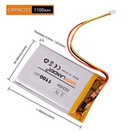3 Thread 523450 3.7V 1100Mah Rechargeable Lithium Li-Ion Polymer Battery For GPS Mp3 Mp5 Dvd D