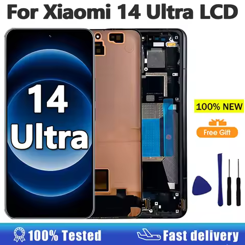 6.73'' New AMOLED Display For Xiaomi 14 Ultra LCD Display Touch Screen Digitizer For Xiaomi 14 Ultra
